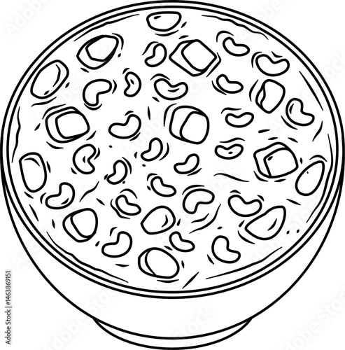 Feijoada hand drawn outline vector