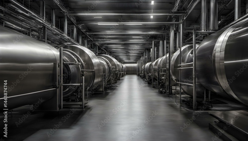 Fototapeta premium Metallic Symphony in the Modern Maze