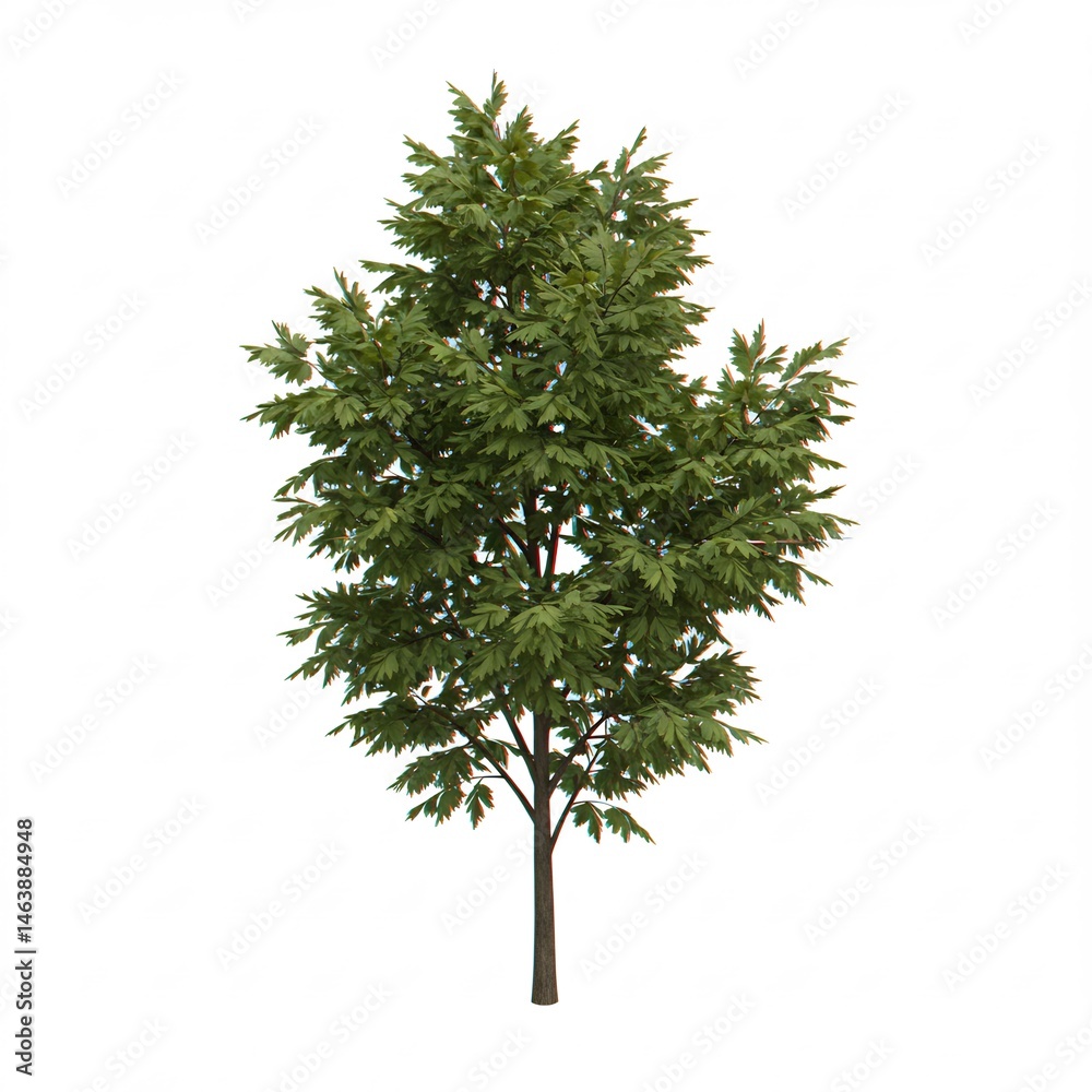 Obraz premium 緑葉の木 爽やか緑 鮮明描写