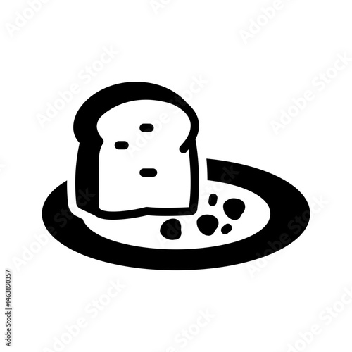 Vector solid black icon for Crumbs