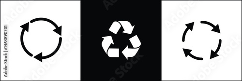 recycling sign icon. Recycle arrow collection. Recycle icon set. vector illustration