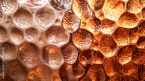 A close up of two different colored objects, one being a brownish color