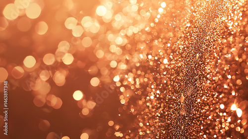 The image is a blurry orange background with a lot of glitter