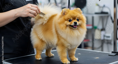 Photo of Pomeranian Dog Grooming in Salon