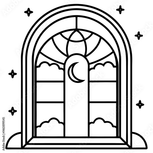 silhouette of a church