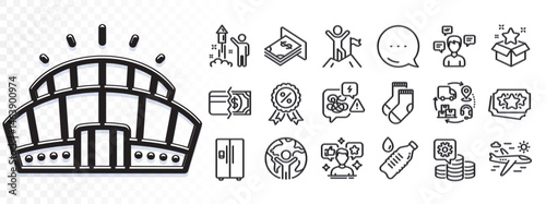 Loyalty program, Stress and Payment methods line icons for web app. Glare of light effect. Message icon. Pack of Social media, Leadership, Discount medal pictogram icons. Vector