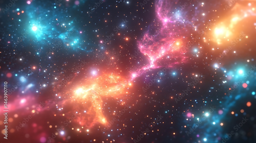 Colorful nebula in space Colorful nebula in space