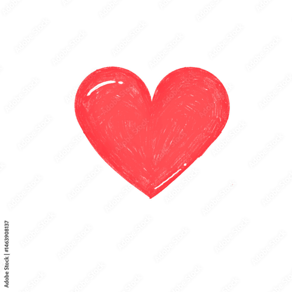 Obraz premium red heart on white background
