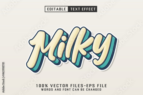 Milky Cartoon Text - Editable Text Effect