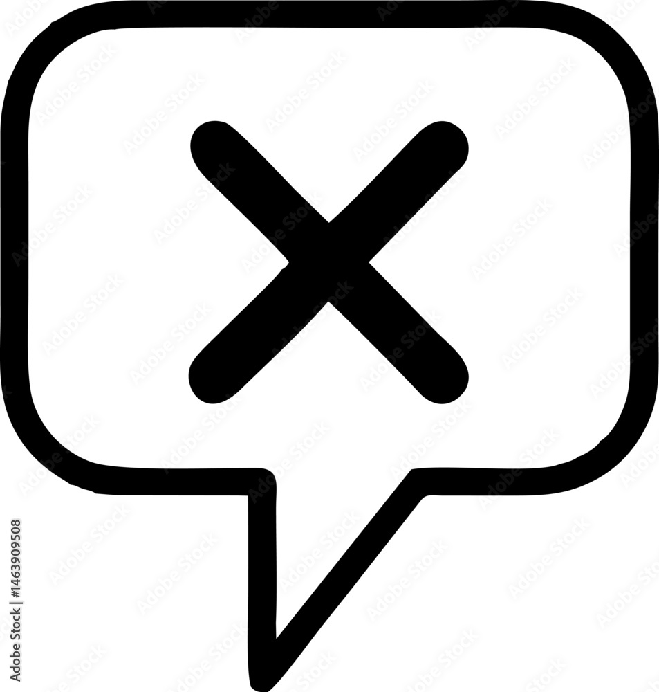 Fototapeta premium Error message bubble icon design