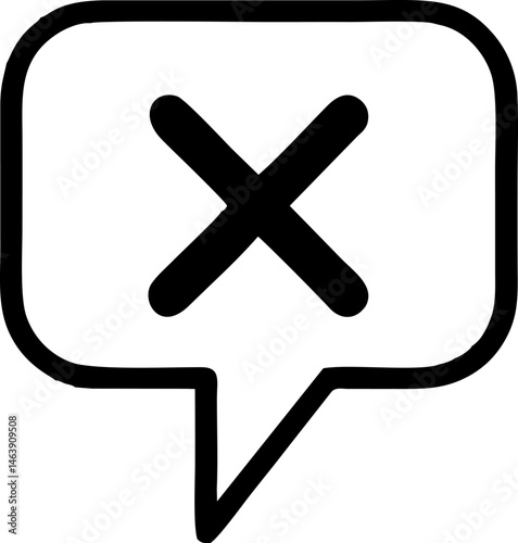 Error message bubble icon design