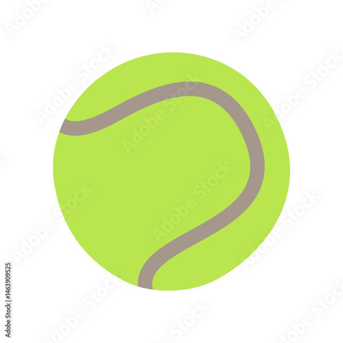 Tennis ball. Sport equipment color icon. Vector freehand fitness illustration