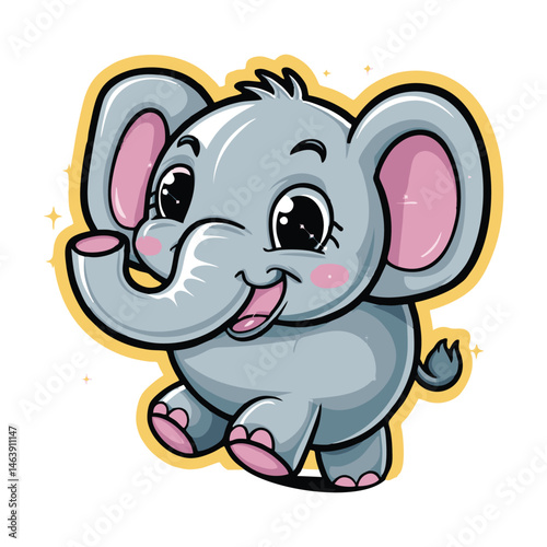 A majestic illustration of an elephant, symbolizing strength, wisdom, and calmness. Perfect for wildlife, jungle, or safari-themed designs. The artwork captures the grandeur and gentle nature of this 
