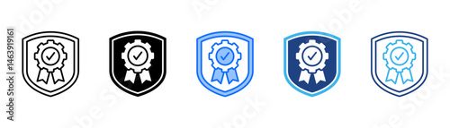 Quality Assurance Icon Set With Multiple Style Collection 