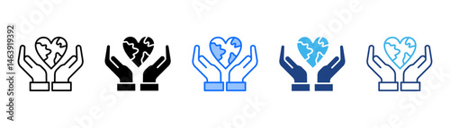 Ethical Sourcing Icon Set With Multiple Style Collection 