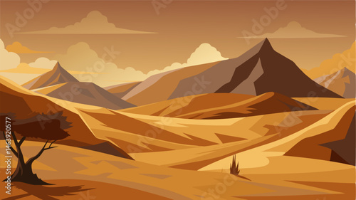 The badlands stretch out in all directions a desolate landscape of dry barren hills and deep shadowfilled valleys.