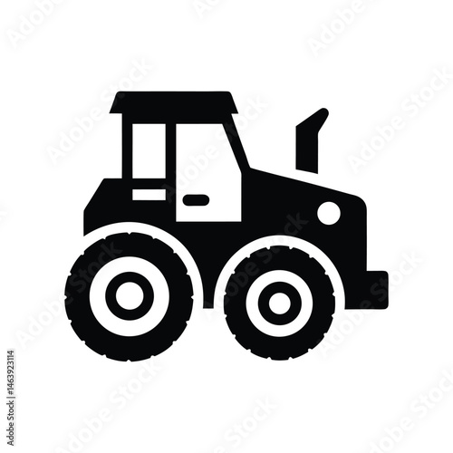 a bobcat tractor icon of silhouette vector illustration