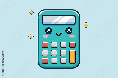  cute calculator colorful Vector