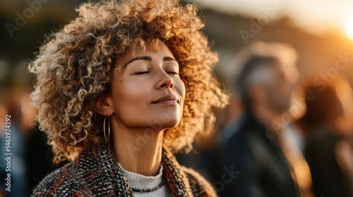 A group of friends meditating together outdoors, taking a moment to unwind and stay mentally healthy in a natural environment.