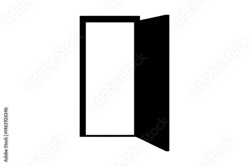 Open door entrance doorway access point icon vector
