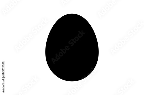 Black egg shape vector illustration easter design