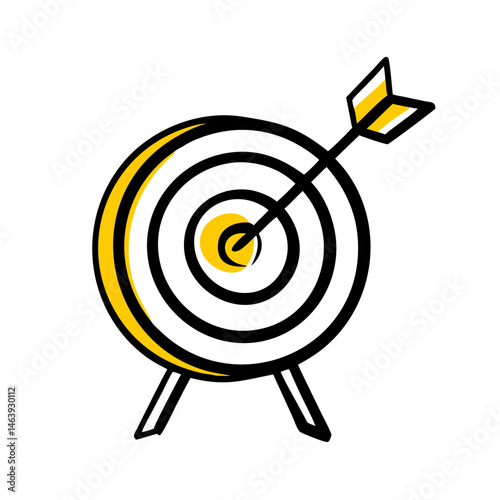 Target Icon – Business Goal and Focus Symbol