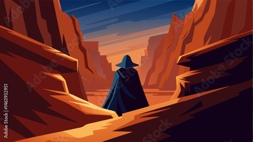 The canyons shadows appear like a cloak covering the secrets and mysteries hidden within.