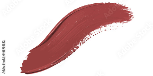  brushstroke of bright cream paint on a white background with slight gradient effect design.