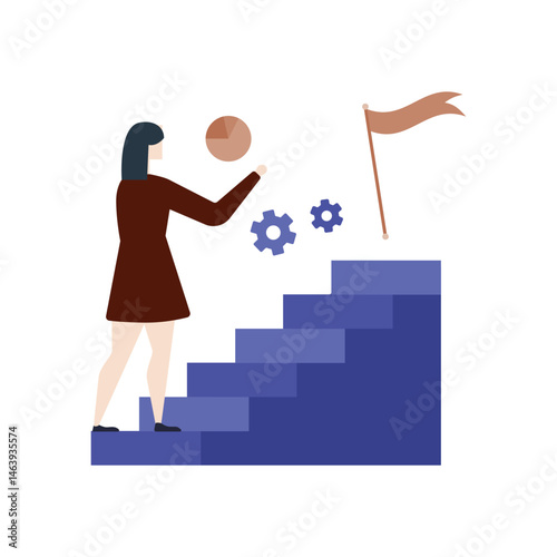 Career growth :Vector Icon which can easily modify or edit