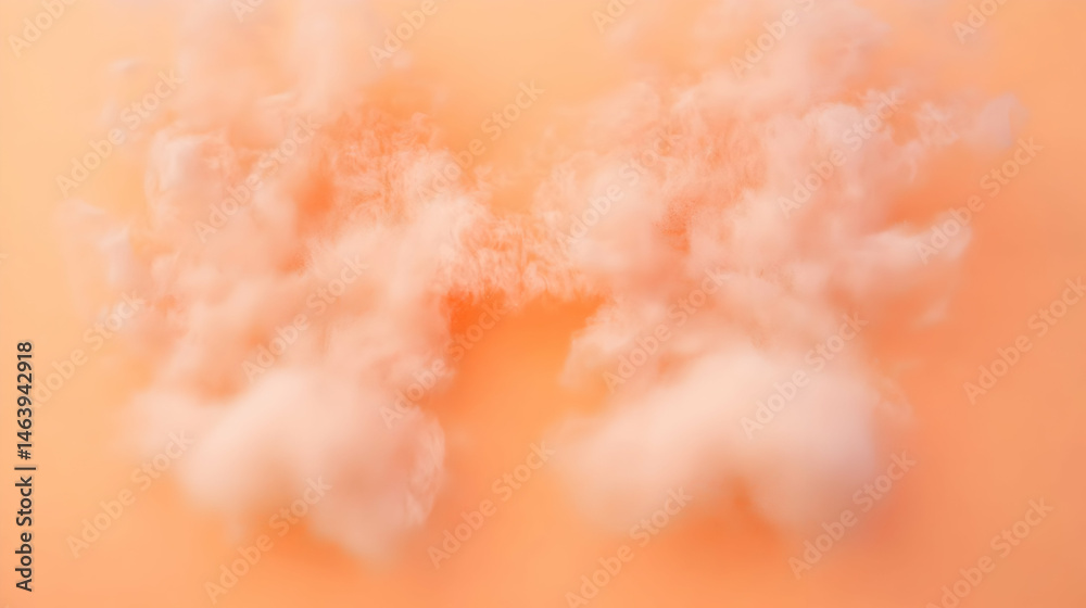 Fototapeta premium Delicate Pastel Clouds On Peach Background