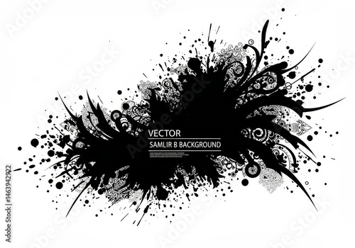 Wallpaper Mural Grunge Ink Splatter Black Abstract Vector Design Element Background Torontodigital.ca