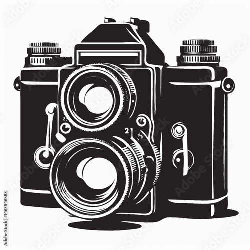 Camera Silhouette Logo Set – Vector Icons for Photography, Media & Creative Branding