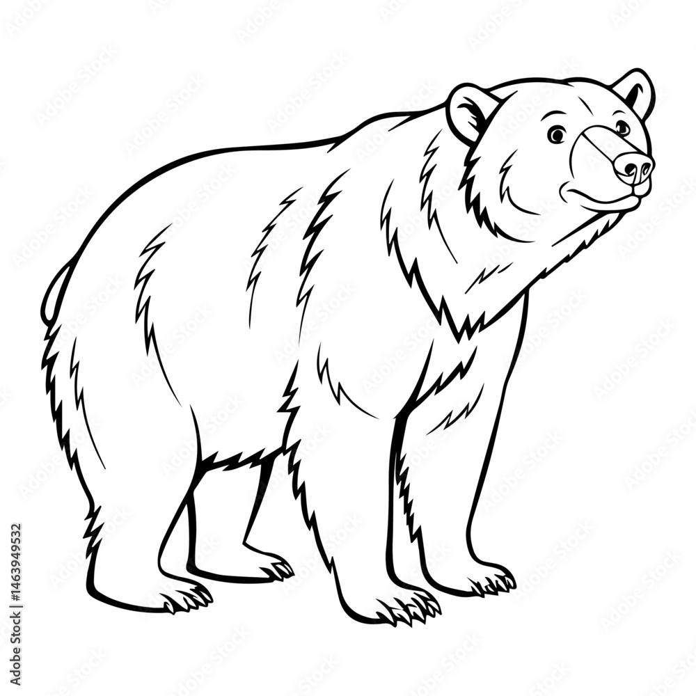 Obraz premium Formosan Black Bear Illustration