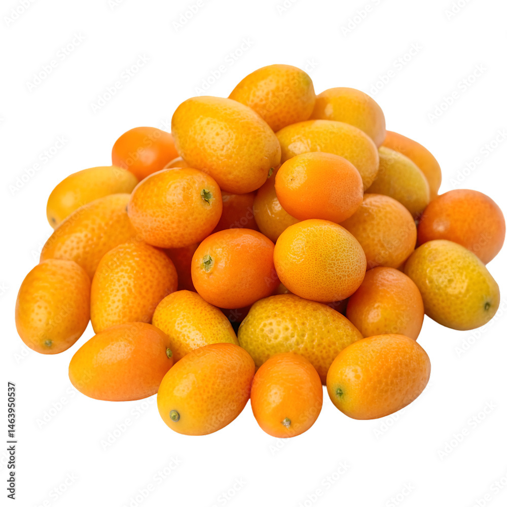 Pile of kumquat isolated on transparent background Pile of kumquat isolated on transparent background