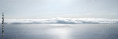 Endless Serenity: A Tranquil Canvas of Stratus Clouds Unveiling Subtle Hues in the Vast Sky