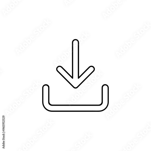 Download icon outline for mobile UI design