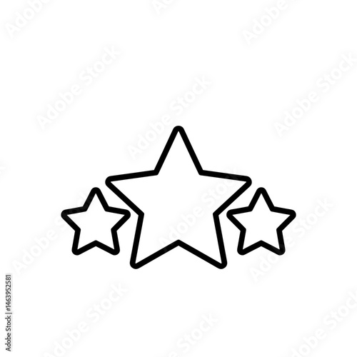 Rating stars icon outline for mobile interface