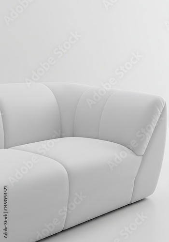 Modern White Sofa Detail, Upholstered Seating