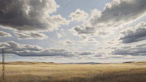 Endless Serenity: A Tranquil Canvas of Stratus Clouds Unveiling Subtle Hues in the Vast Sky