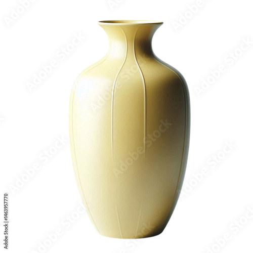 Yellow Vase With Sleek