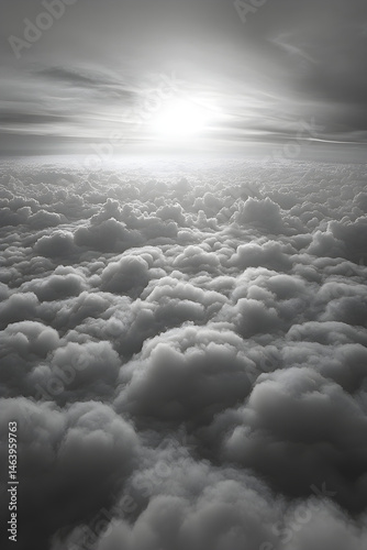 Endless Serenity: A Tranquil Canvas of Stratus Clouds Unveiling Subtle Hues in the Vast Sky