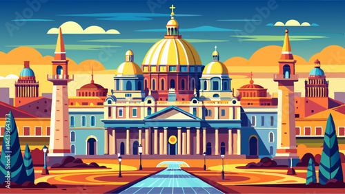 St. Peter's Basilica and St. Peter's Square Very beautiful