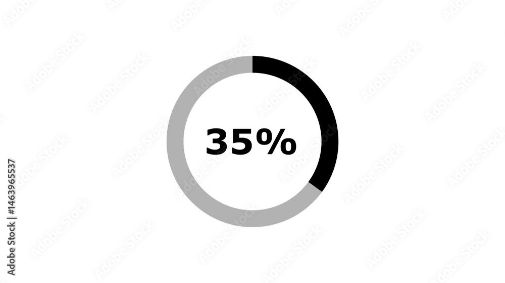 Pie chart animated video with 35 percent element white background . Statistics Business and finance theme Visual Data Representation for Finance, Sales, Statistics, Diagram. Motion Graphics Animated Pie chart animated video with 35 percent element white background . Statistics Business and finance theme Visual Data Representation for Finance, Sales, Statistics, Diagram. Motion Graphics Animated