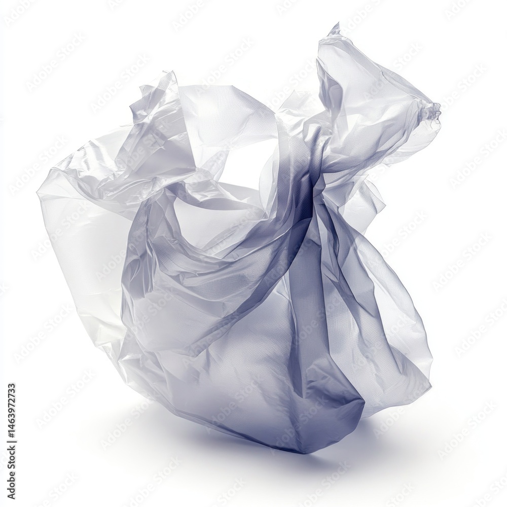 Fototapeta premium Crumpled plastic bag