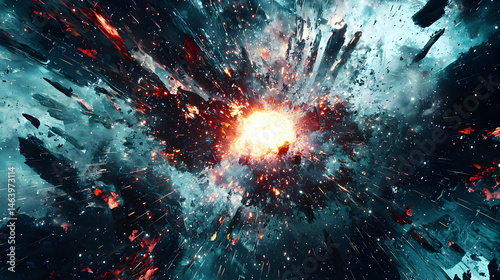 Wallpaper Mural Abstract Colorful Explosion In Space Torontodigital.ca