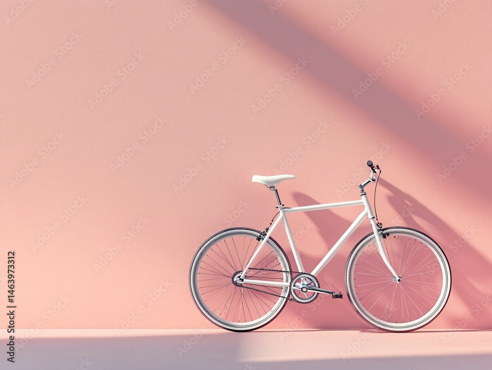 Fototapeta premium Pink Wall Bicycle
