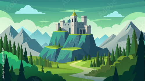 Surrounded by lush greenery and set against a backdrop of jagged mountains this fortress seems to have emerged straight from a fairytale.