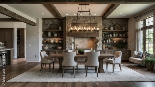 Modern dining room luxury home 