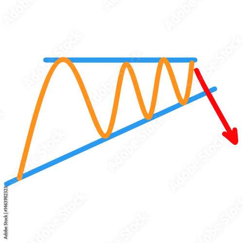 chart Pattern Cheat Vector Illustration