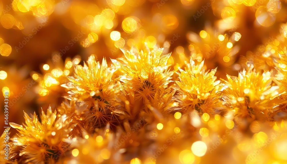 Fototapeta premium Golden flora close-up